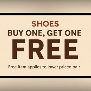 BUY ONE GET ONE FREE ALL SHOES